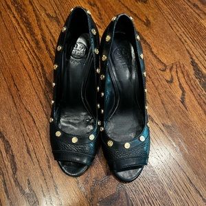 Tory Burch Peep Toe Wedge